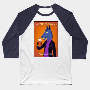 Bojack Horseman - Time to Drink Baseball T-Shirt